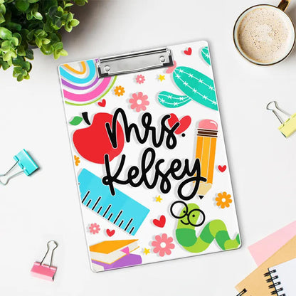 Personalized Teacher Gift, Custom Clipboard With Teacher Name