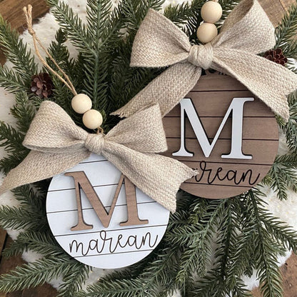 Family Name Christmas Ornament | Last Name | Monogram