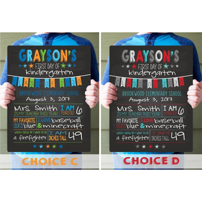 First Day of School Sign - Last Day of School Sign - Back To School Chalkboard