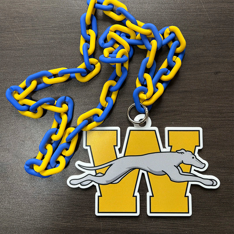 Any Logo Custom Sports Turnover Chain, Oversized Medallion, Team mascot
