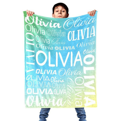 Custom Blanket With Name, Personalized Throw Blankets