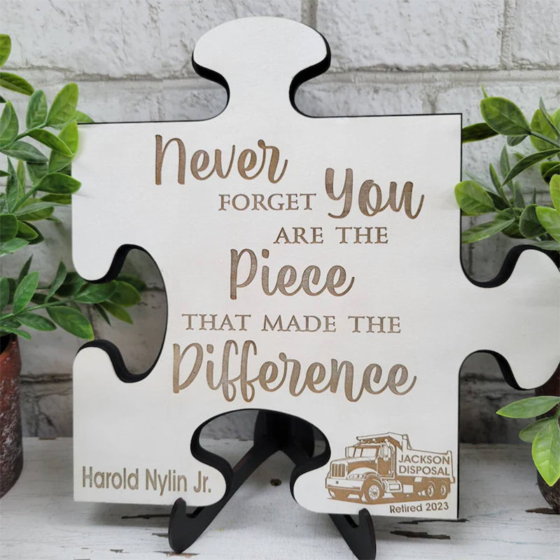 Custom Retirement Puzzle Piece Gift for Boss