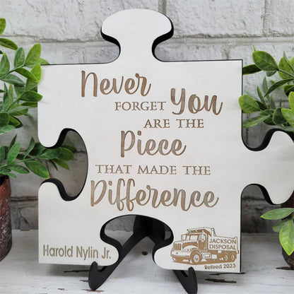 Custom Retirement Puzzle Piece Gift for Boss
