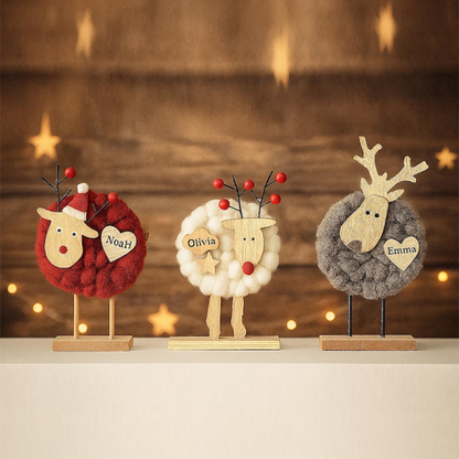 Custom Family Personalized name reindeer deco, gift for family