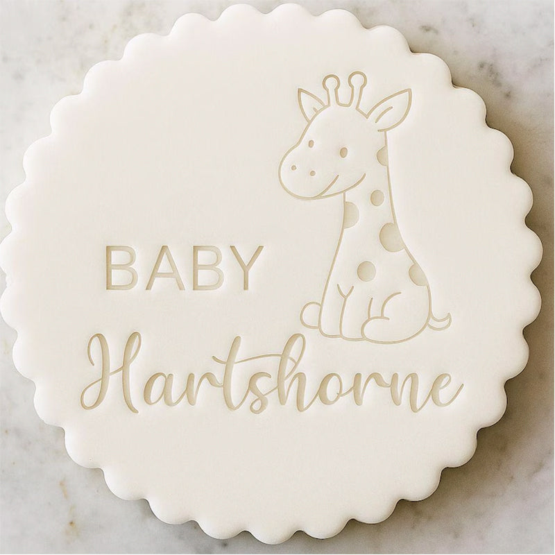 Personalized Baby Name Cookie Stamp – Custom Fondant Stamp