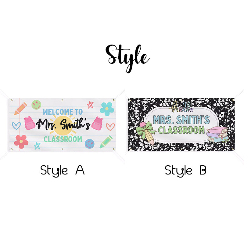 Custom Teacher Desk Banner | Personalized Classroom Sign