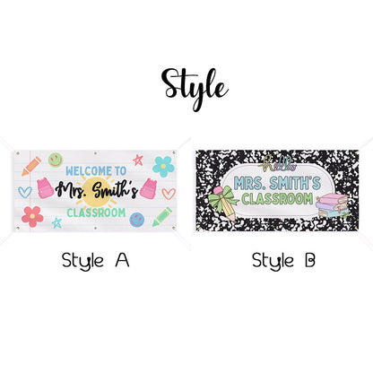 Custom Teacher Desk Banner | Personalized Classroom Sign