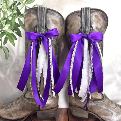 School Spirit Boot Bows, Bows for Boots, Pair