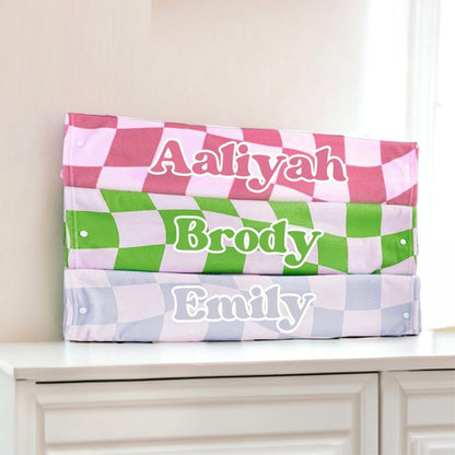 Custom Name Kids Beach Towel, Personalized Hooded Beach Towel
