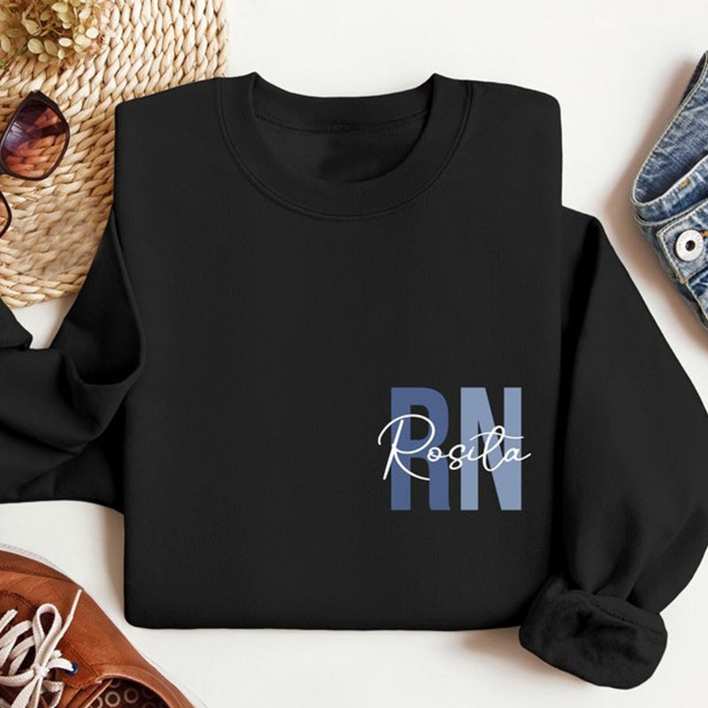 Custom Registered Nurse Sweatshirt With Name