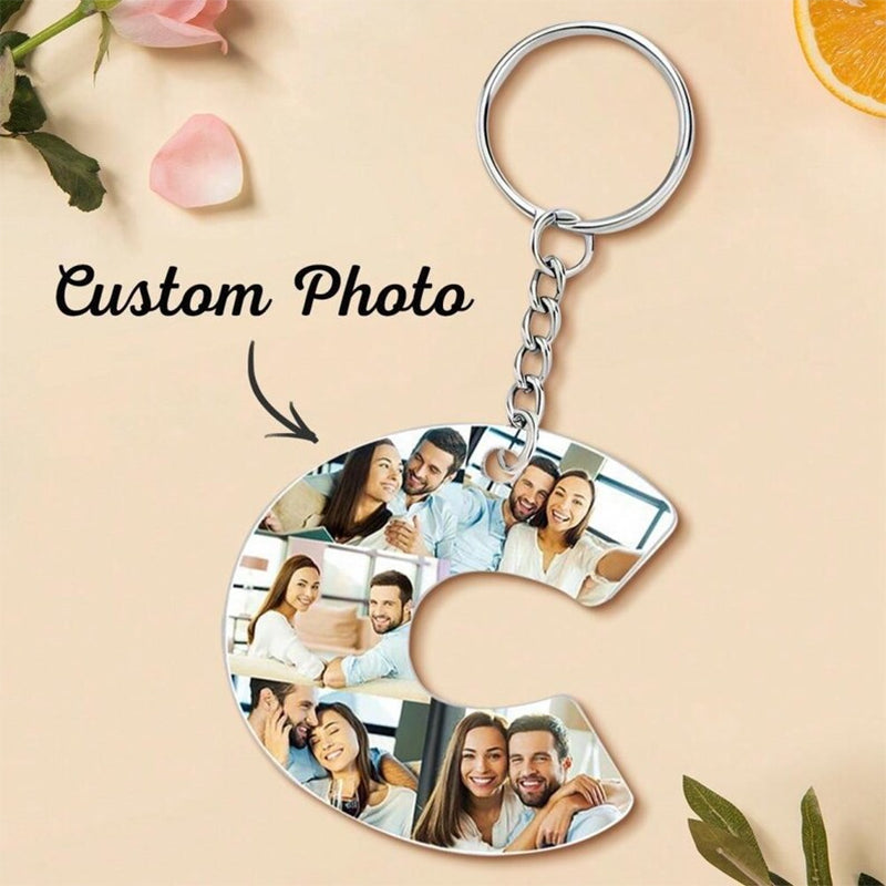 Personalized Photo Letter Keychain