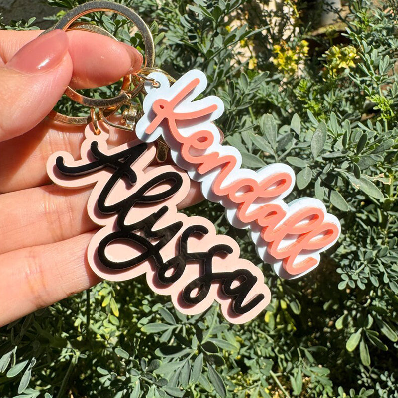 Backpack Name Tag, Acrylic Keychain, Personalized Acrylic Name Tag
