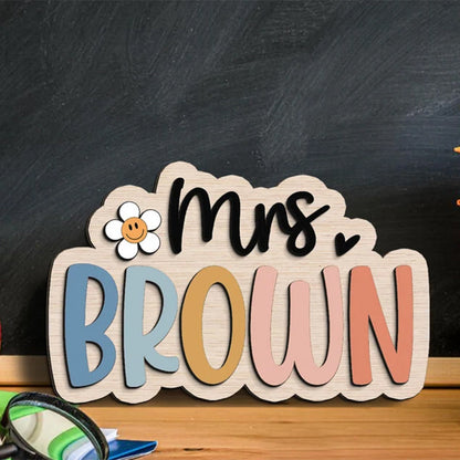 Personalized Teacher Name Sign, Teacher Appreciation Gifts, Custom Teacher Desk Sign