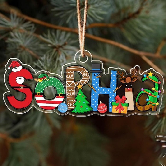 Custom Name Ornaments, Christmas Gift, New Baby Ornament