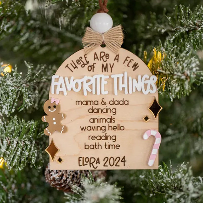 Few Of My Favorite Things Ornament, Personalized Kids Keepsake Ornament