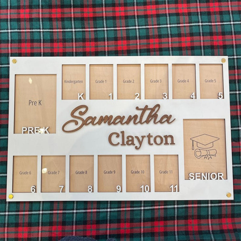 Pre K to Graduation School Picture Frame, School Years Photo Frame