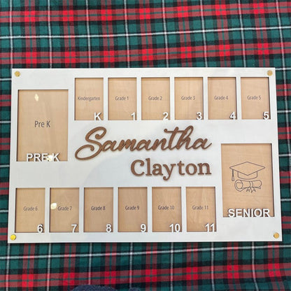 Pre K to Graduation School Picture Frame, School Years Photo Frame