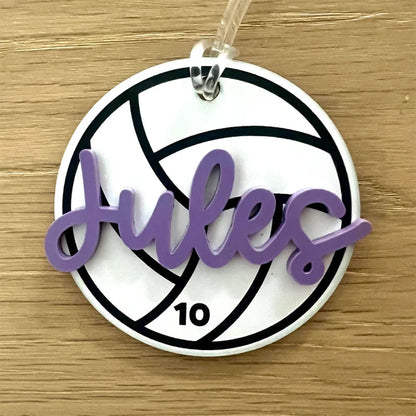Personalized Name Tag Personalized Baseball Swimming Lacrosse Volleyball Hockey Soccer Dance Cheer Pom Tennis Football Hockey Track Pickleball Basketball Bag Tag