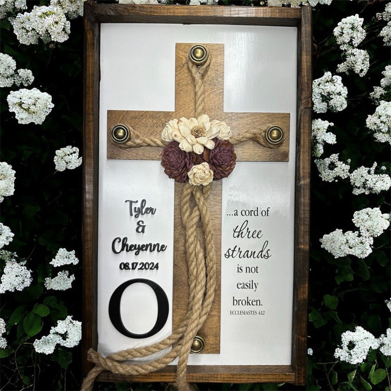 Personalized Three Strand Rope Wedding, Anniversary Gift