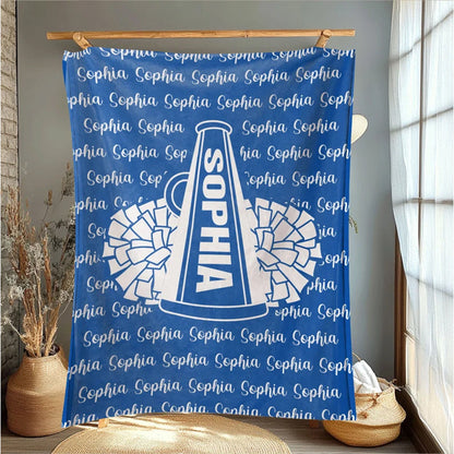 Personalized Cheerleading Blanket Cheer Team
