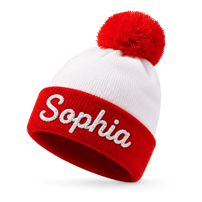 Custom Christmas Name Beanie | Personalized Kids Christmas Hat