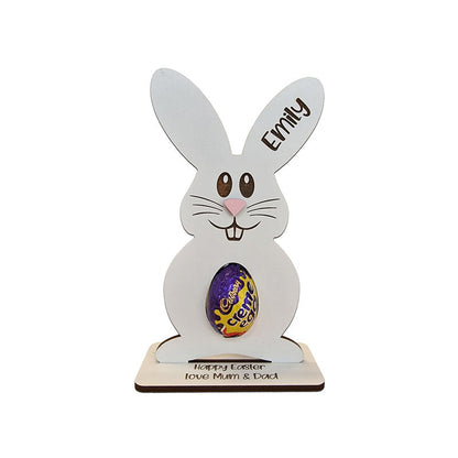 Personalised Easter Egg, Creme Holder Decoration Bunny Treat