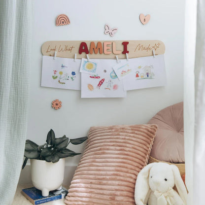 Look What I Made Sign Personalized Art Display For Kids Wall Nursery Decor
