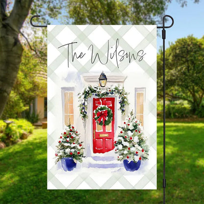 Custom Christmas Front Door Yard Welcome Home Sign Display Garden Flag