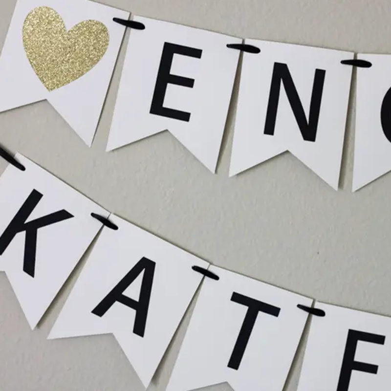 Engagement party decorations - bridal shower banner