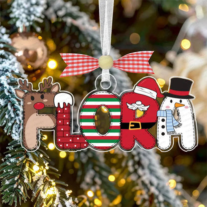 Personalized Alphabet Christmas Ornament With Name