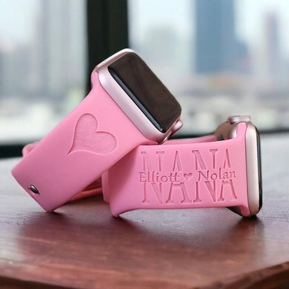 GIGI, NANA, GRANDMA, Silicone Watch Band
