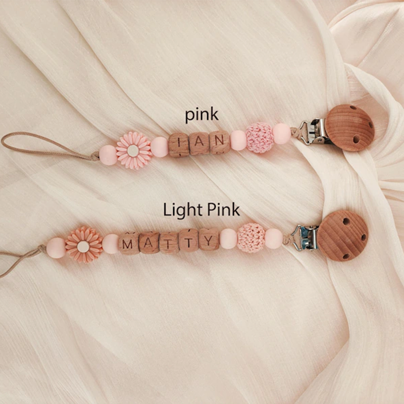 Personalized Pacifier Clip, Custom Dummy Clip, Pacifier Holder, Soother Clip