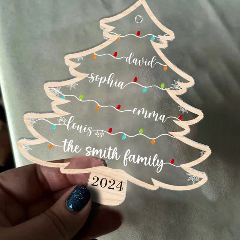 Personalized Family Tree Ornament, Family Christmas Ornaments