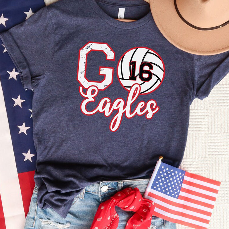 Custom Volleyball Number Shirt, Personalized Volleyball Mom Shirt