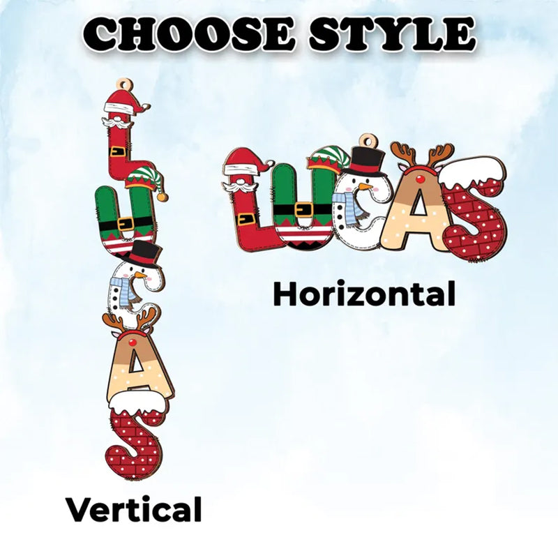 Personalized Letter Name Christmas Ornament