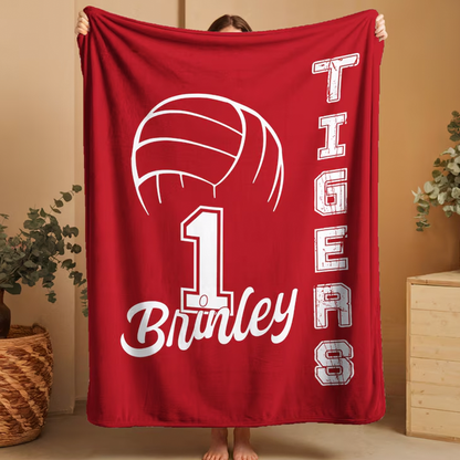 Personalized Volleyball Team Blanket: Custom Senior Gift
