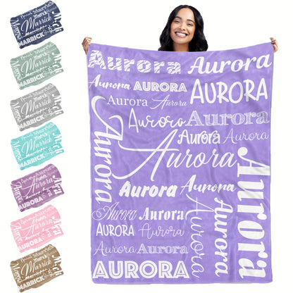 Personalized Flannel Blanket Custom with Name
