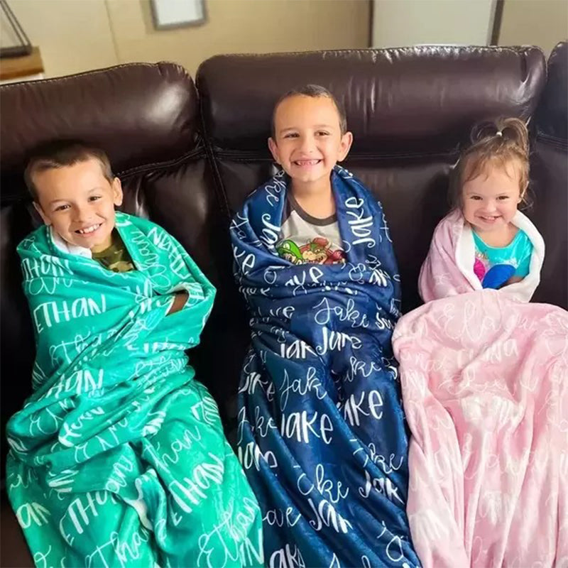 High Quality Personalized Super Soft Name Family Blanket