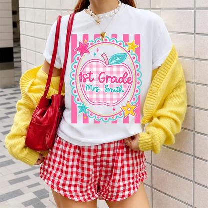 Comfort Colors Preppy Teacher Shirt, Trendy Stripes Back To School Shirt