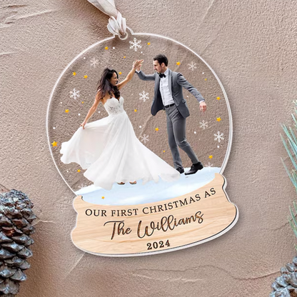 Personalized Photo Christmas Ornament: Acrylic First Christmas Keepsake
