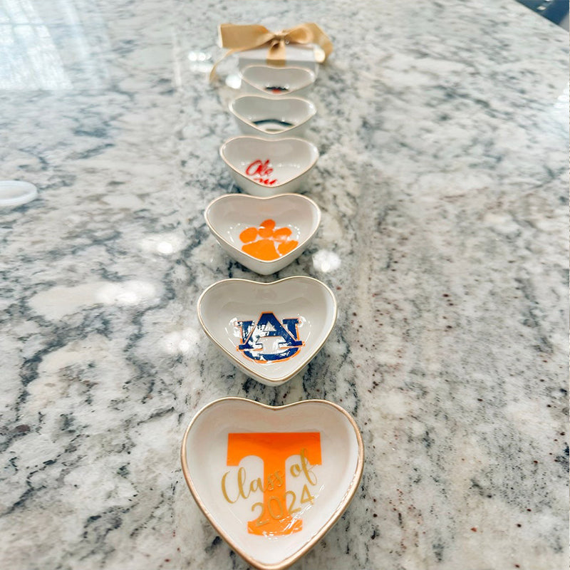 University custom trinket ring dish dorm decor graduation University jewelry