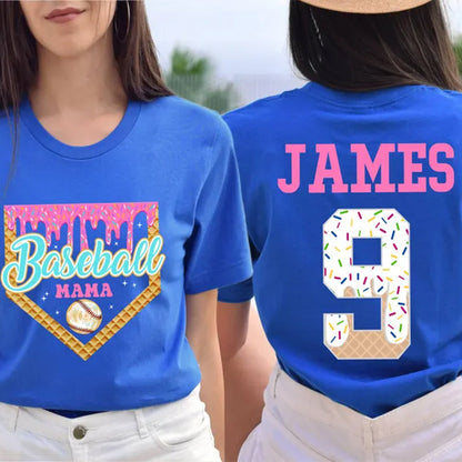 Custom Baseball Drip Mama Shirt, Team Mom T Shirt