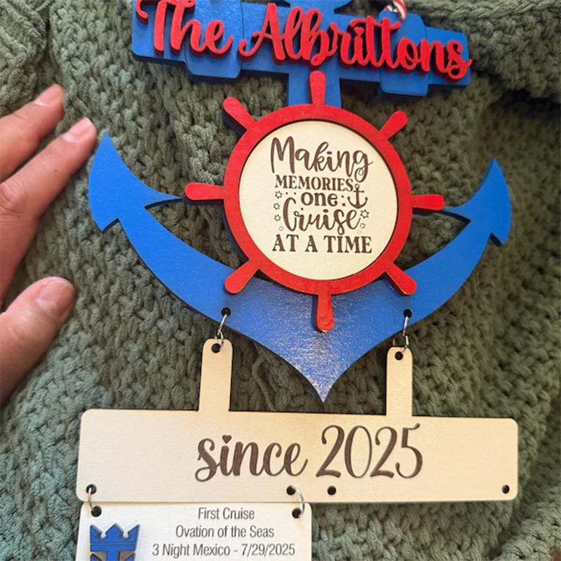Anchor Cruise cabin door decor, cruise door hanger