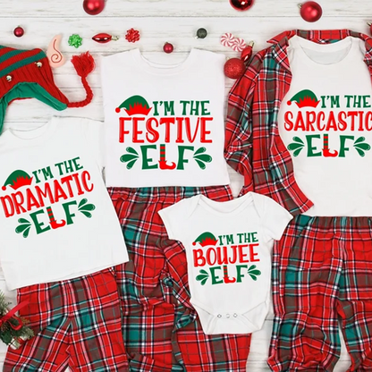 Elf Family Christmas Shirt, Family Christmas Pajamas