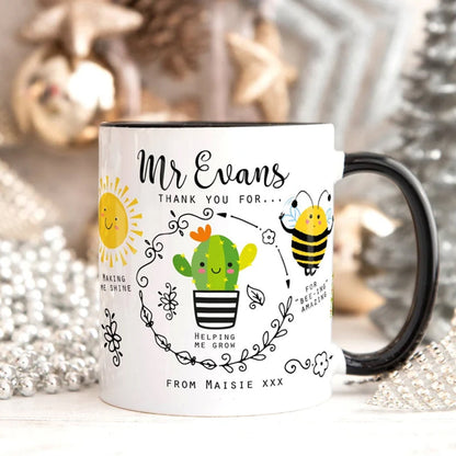 Personalised Teacher Thank You Gift, Teacher Mug With Name