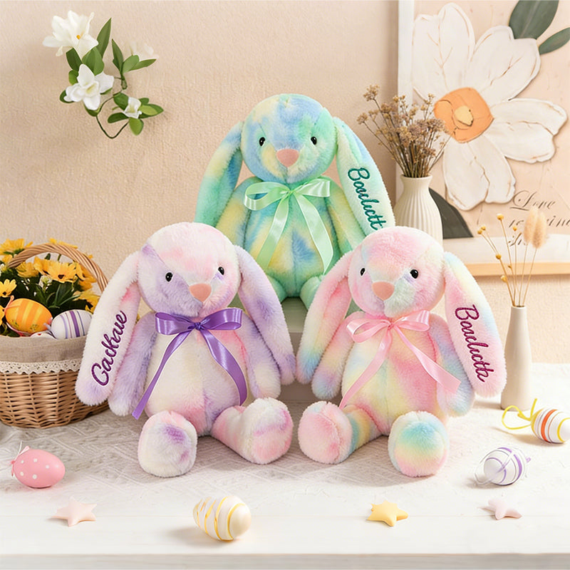 Personalized Easter Embroidered Plush Bunny Toy