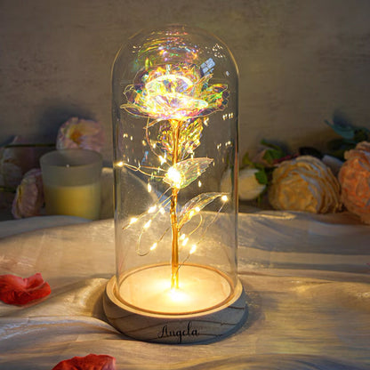 Galaxy Rose Flower Gifts,Personalized Galaxy Rose Night Light