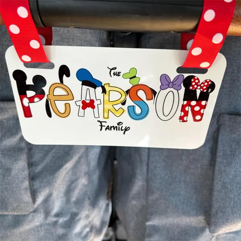 Personalized Family Name Stroller Tag