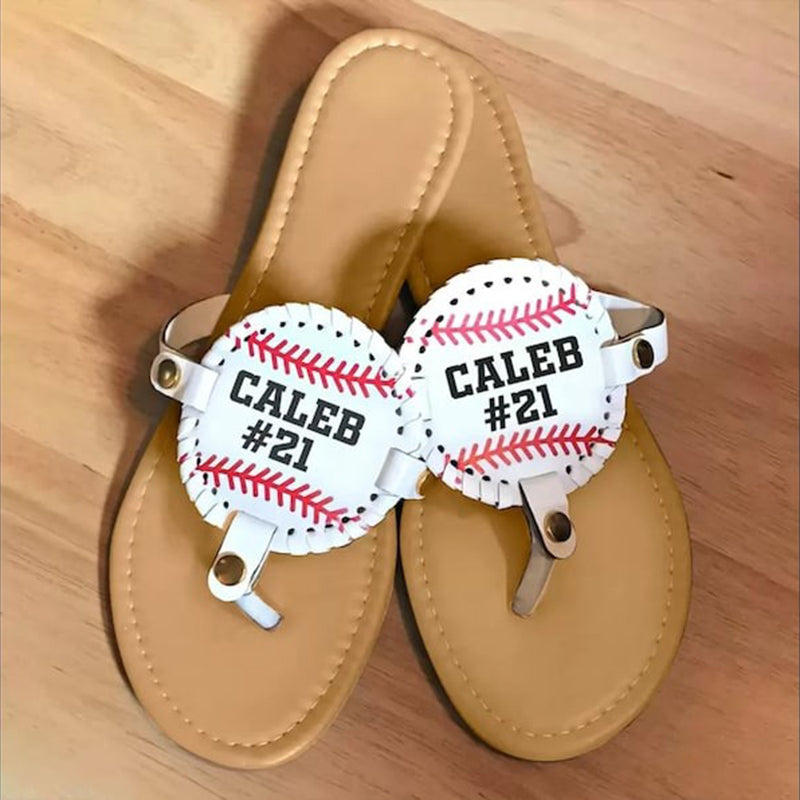 Personalized Baseball/Softball/Football Flip Flops