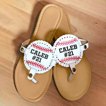 Personalized Baseball/Softball/Football Flip Flops